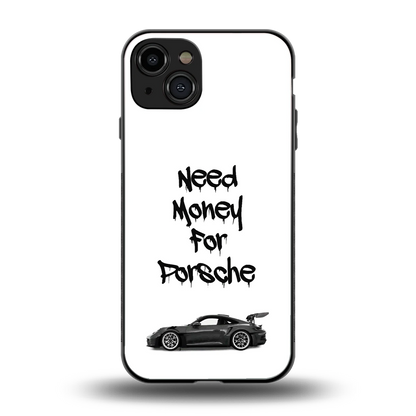 Luxury Hustle back phone cover | glass case for iphone 15