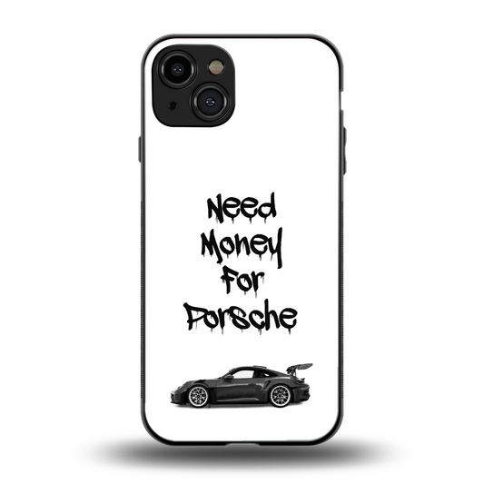 Luxury Hustle back phone cover | glass case for iphone 15