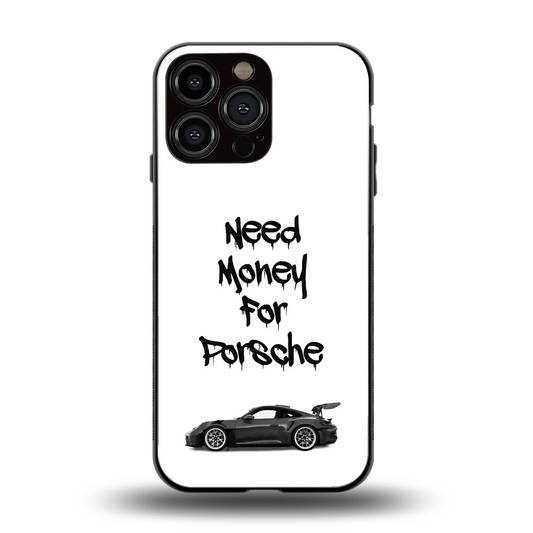 Luxury Hustle back phone cover | glass case for iphone 16 pro max