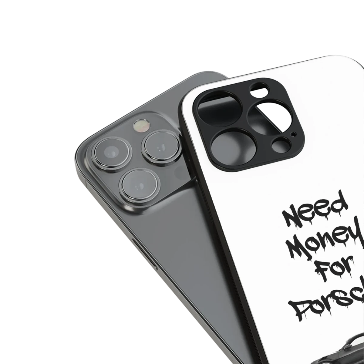 Luxury Hustle stylish phone case for iphone 13 pro | glossy glass and slim fit