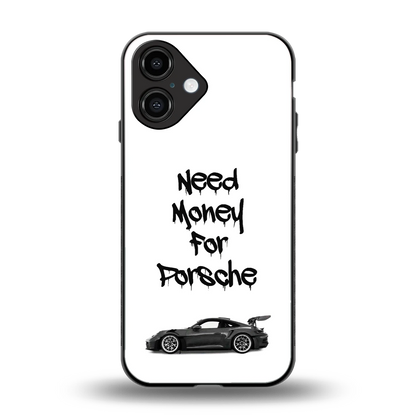 Luxury Hustle back phone cover | glass case for iphone 16