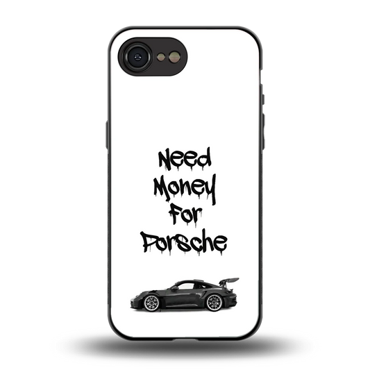 Luxury Hustle back phone cover | glass case for iphone 17e