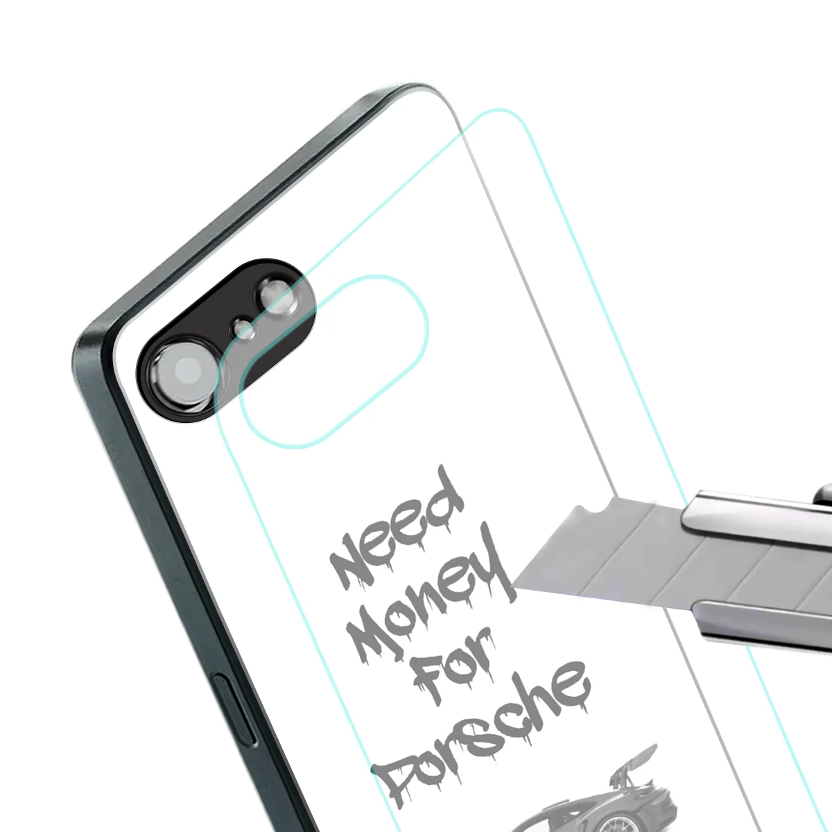 Luxury Hustle stylish phone case for iphone 17e | glossy glass and slim fit