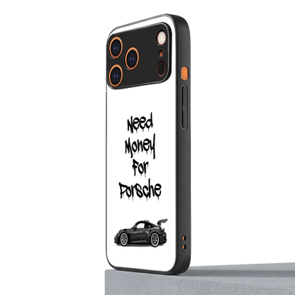Luxury Hustle iphone 17 pro max mobile cover | shockproof glass phone case
