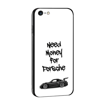 Luxury Hustle sleek iphone 6s plus cover with tempered glass back and TPU edges