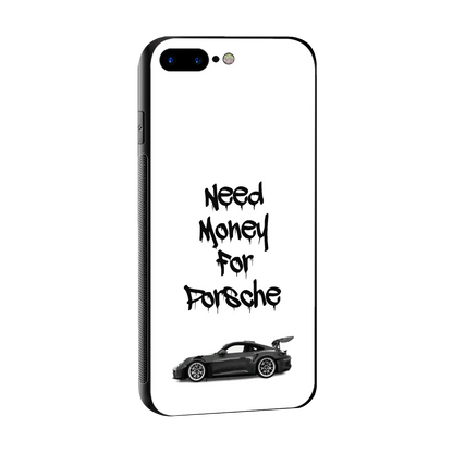Luxury Hustle sleek iphone 8 plus cover with tempered glass back and TPU edges
