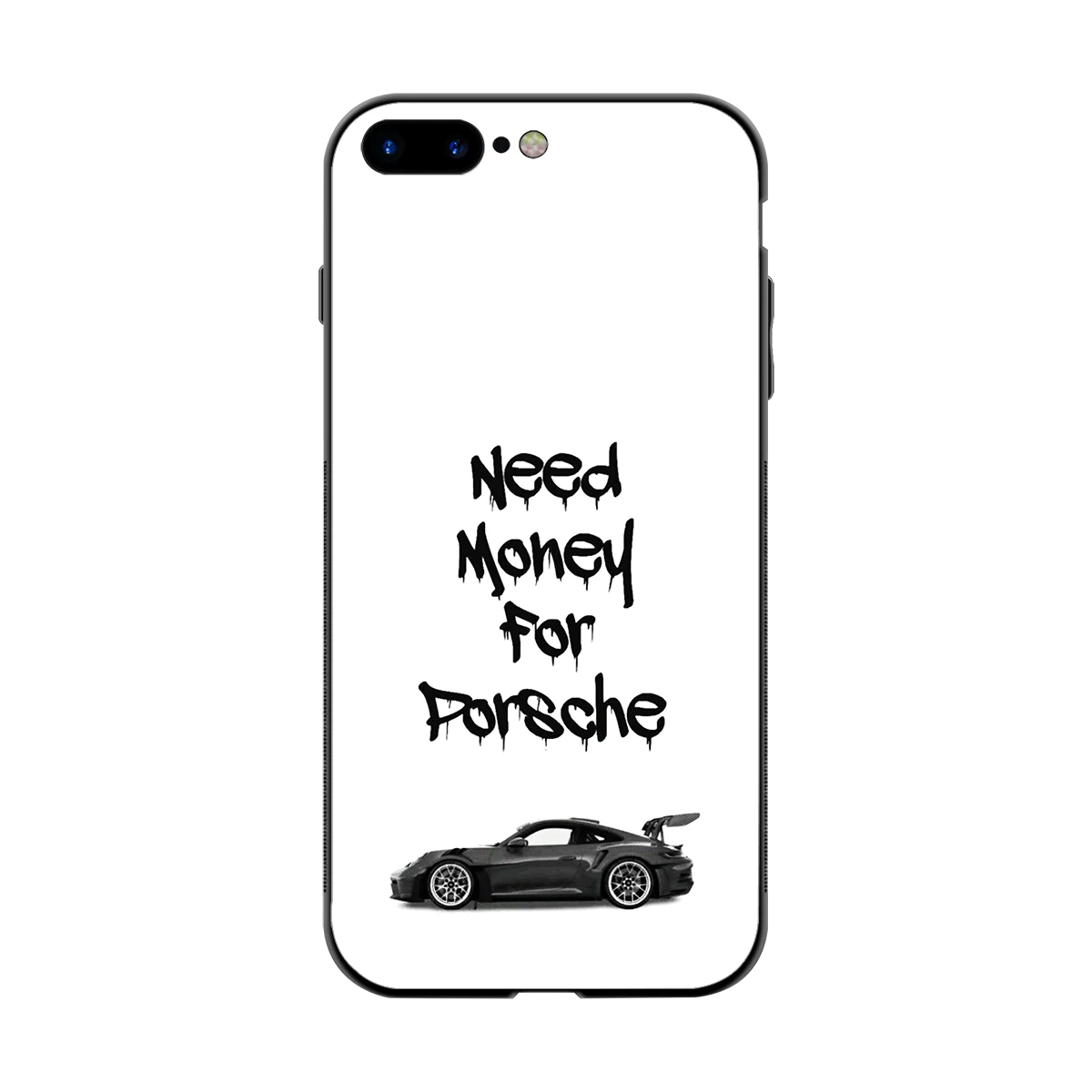 Luxury Hustle back phone cover | glass case for iphone 8 plus