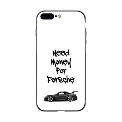 Luxury Hustle back phone cover | glass case for iphone 8 plus