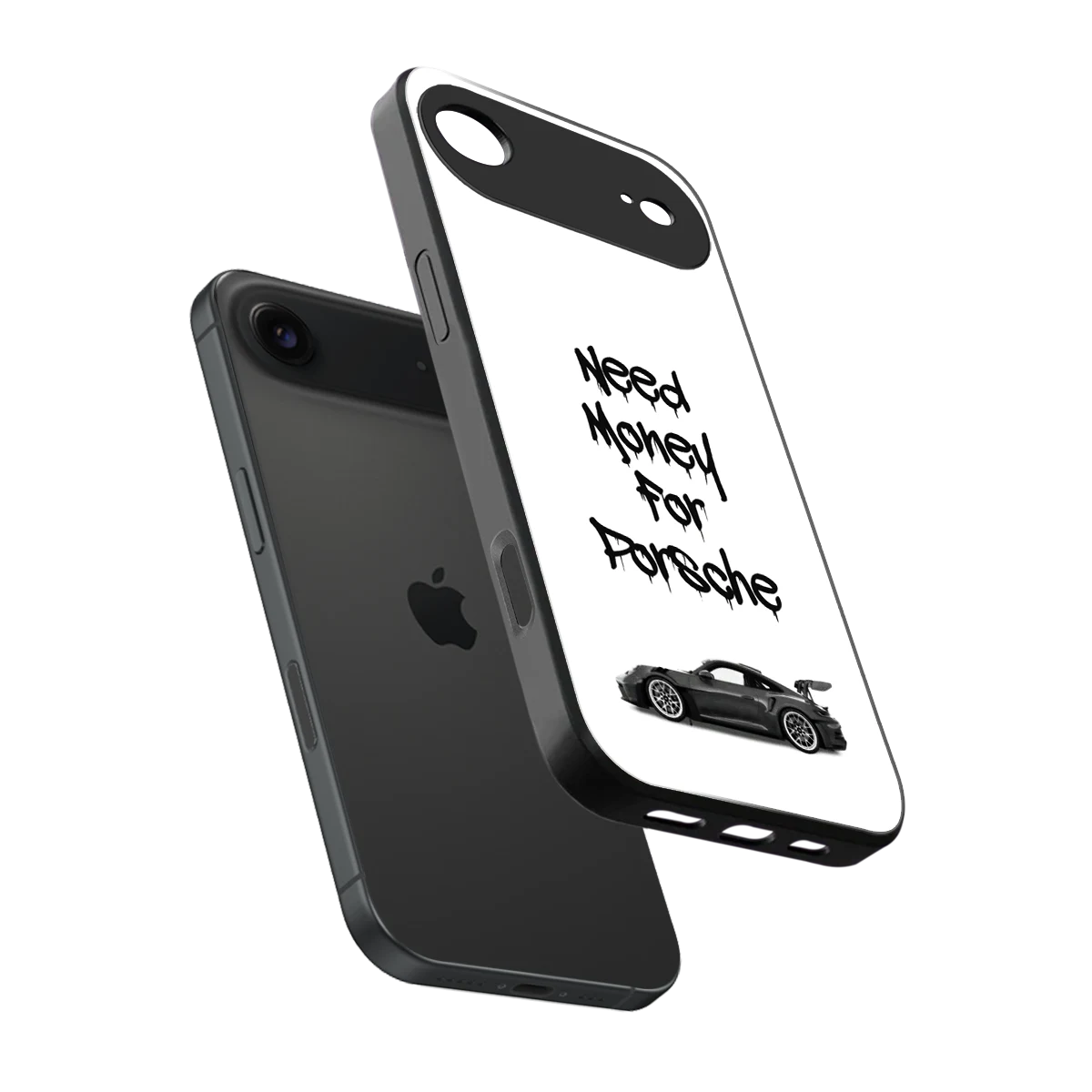 Luxury Hustle sleek iphone air cover with tempered glass back and TPU edges