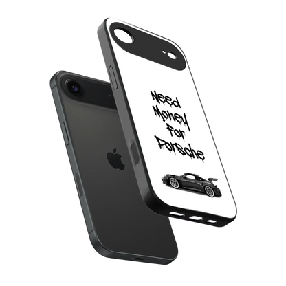 Luxury Hustle sleek iphone air cover with tempered glass back and TPU edges