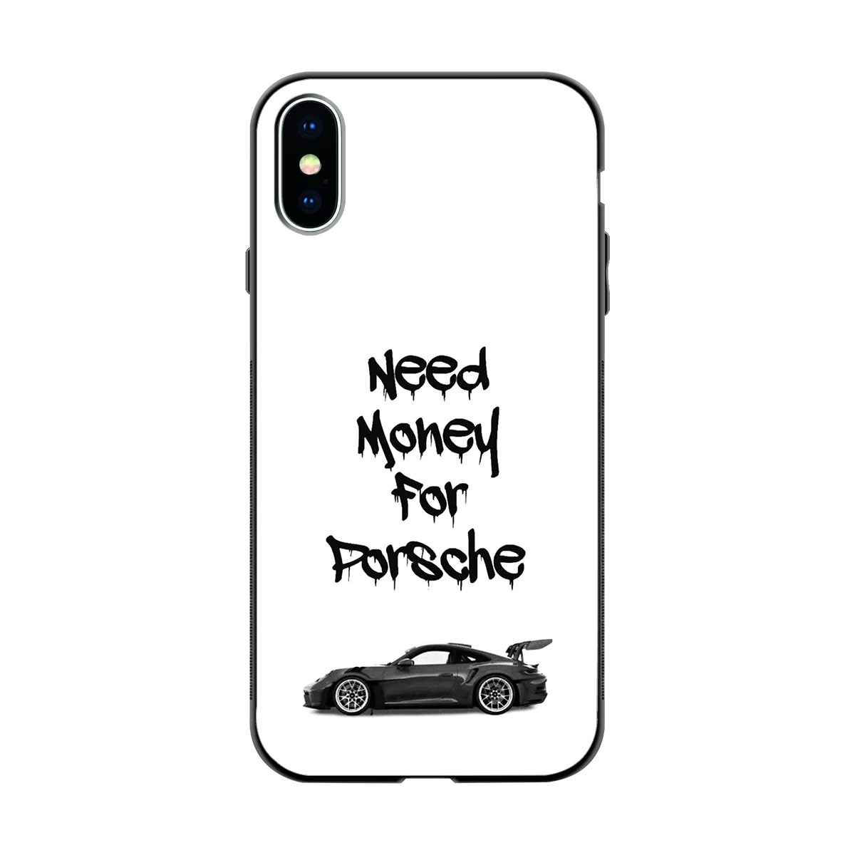 Luxury Hustle back phone cover | glass case for iphone x