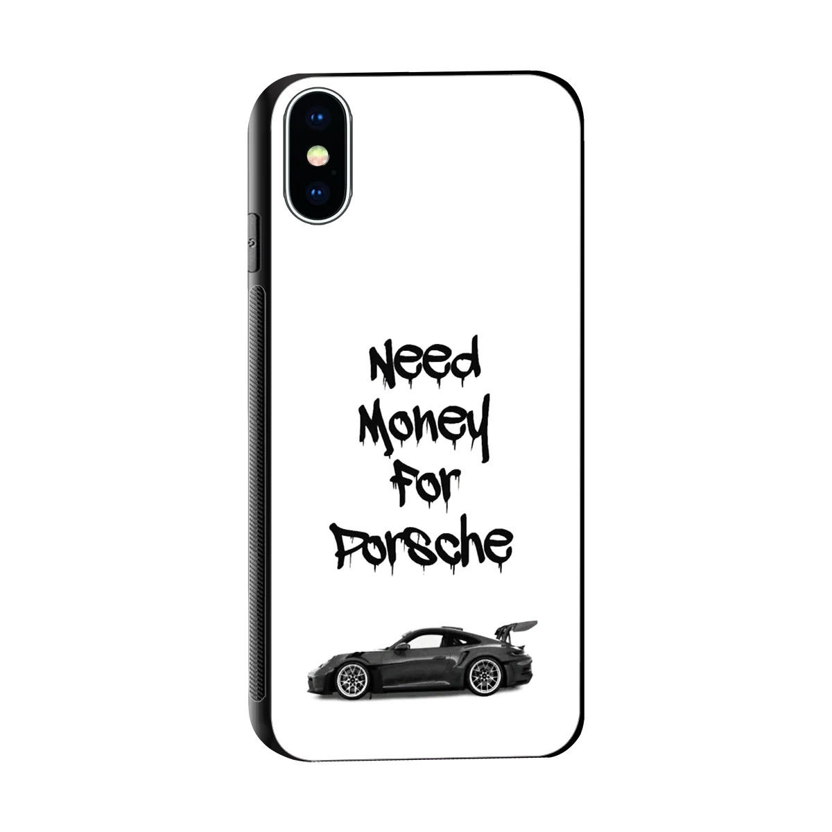 Luxury Hustle sleek iphone x cover with tempered glass back and TPU edges