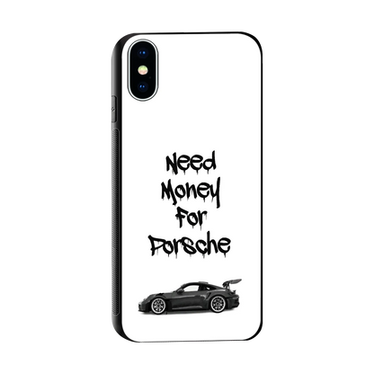 Luxury Hustle sleek iphone x cover with tempered glass back and TPU edges