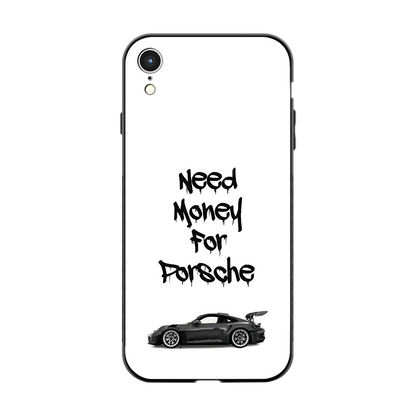 Luxury Hustle back phone cover | glass case for iphone xr
