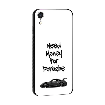 Luxury Hustle sleek iphone xr cover with tempered glass back and TPU edges