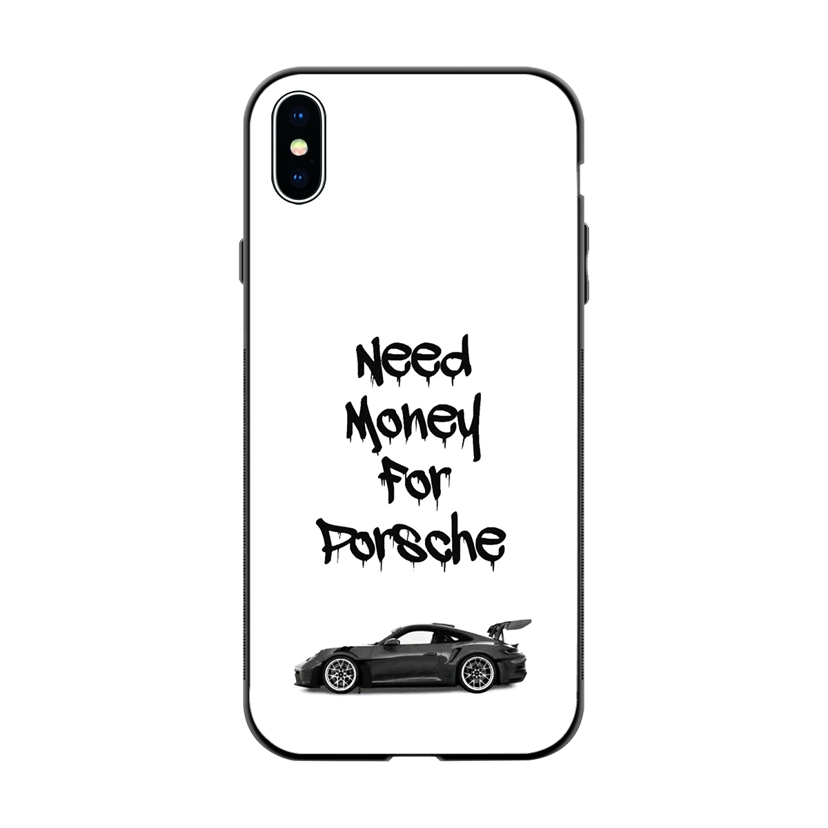 Luxury Hustle back phone cover | glass case for iphone xs max