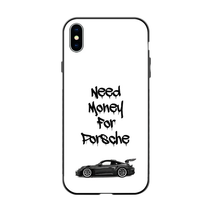 Luxury Hustle back phone cover | glass case for iphone xs max