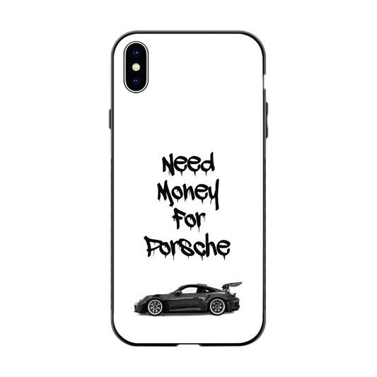 Luxury Hustle back phone cover | glass case for iphone xs max