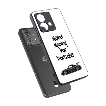 Luxury Hustle sleek motorola edge 40 neo 5g cover with tempered glass back and TPU edges