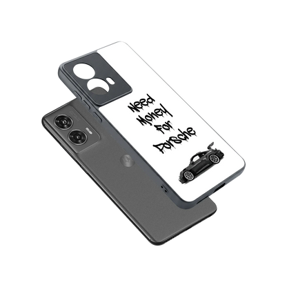 Luxury Hustle sleek motorola edge 50 fusion cover with tempered glass back and TPU edges