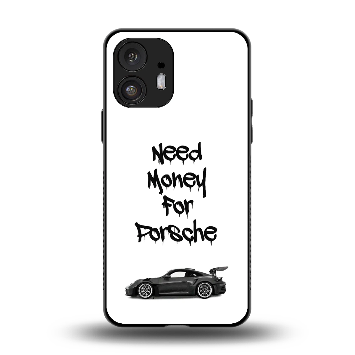 Luxury Hustle back phone cover | glass case for nothing phone 2