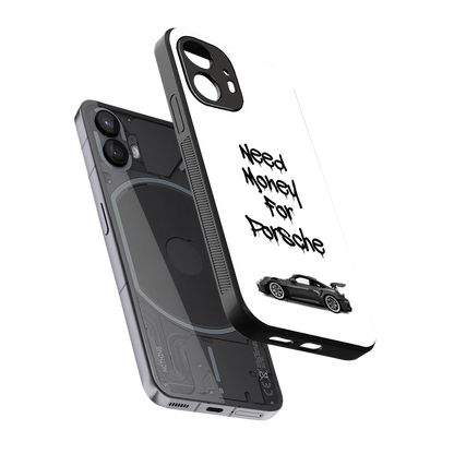 Luxury Hustle sleek nothing phone 2 cover with tempered glass back and TPU edges