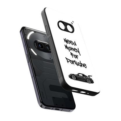 Luxury Hustle sleek nothing phone 2a cover with tempered glass back and TPU edges
