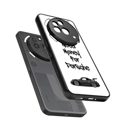 Luxury Hustle sleek nothing phone 3a pro cover with tempered glass back and TPU edges