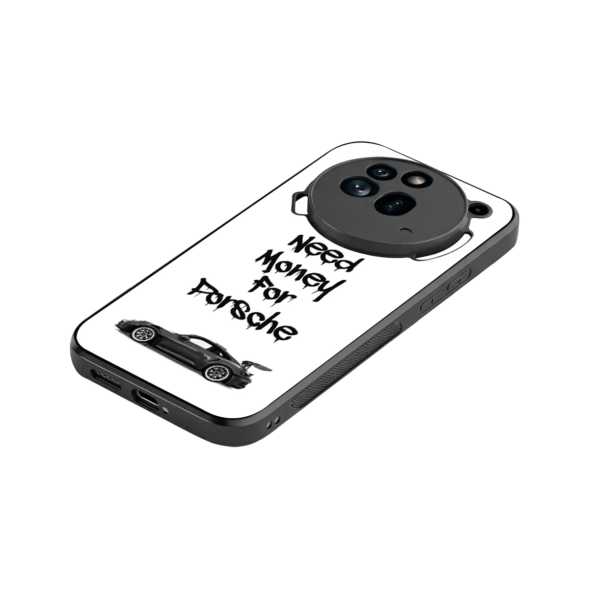 Luxury Hustle stylish phone case for nothing phone 3a pro | glossy glass and slim fit