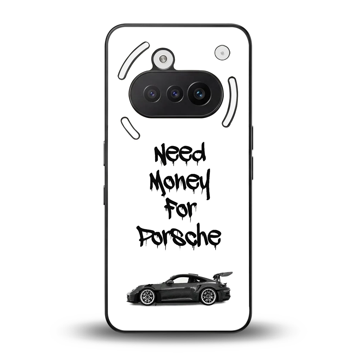 Luxury Hustle back phone cover | glass case for nothing phone 3a
