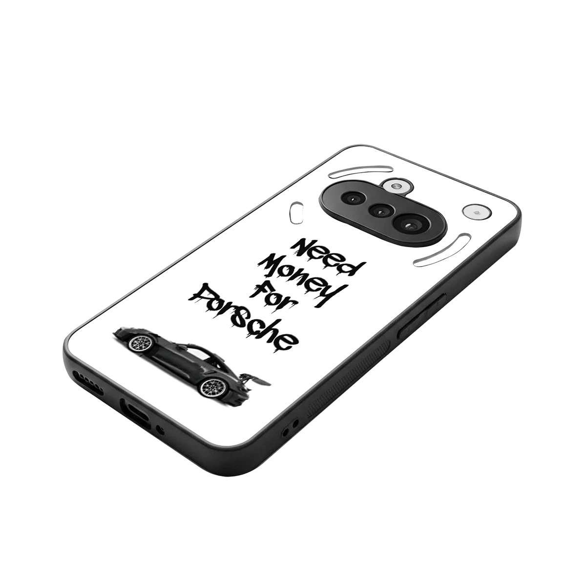 Luxury Hustle stylish phone case for nothing phone 3a | glossy glass and slim fit