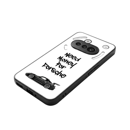 Luxury Hustle stylish phone case for nothing phone 3a | glossy glass and slim fit