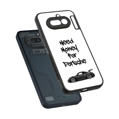 Luxury Hustle sleek nothing phone 4a cover with tempered glass back and TPU edges