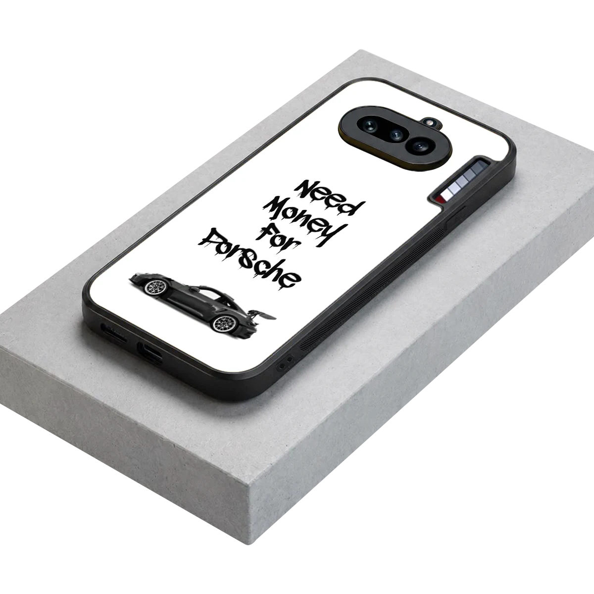 Luxury Hustle stylish phone case for nothing phone 4a | glossy glass and slim fit