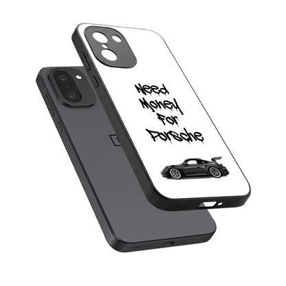 Luxury Hustle sleek oneplus 15r cover with tempered glass back and TPU edges