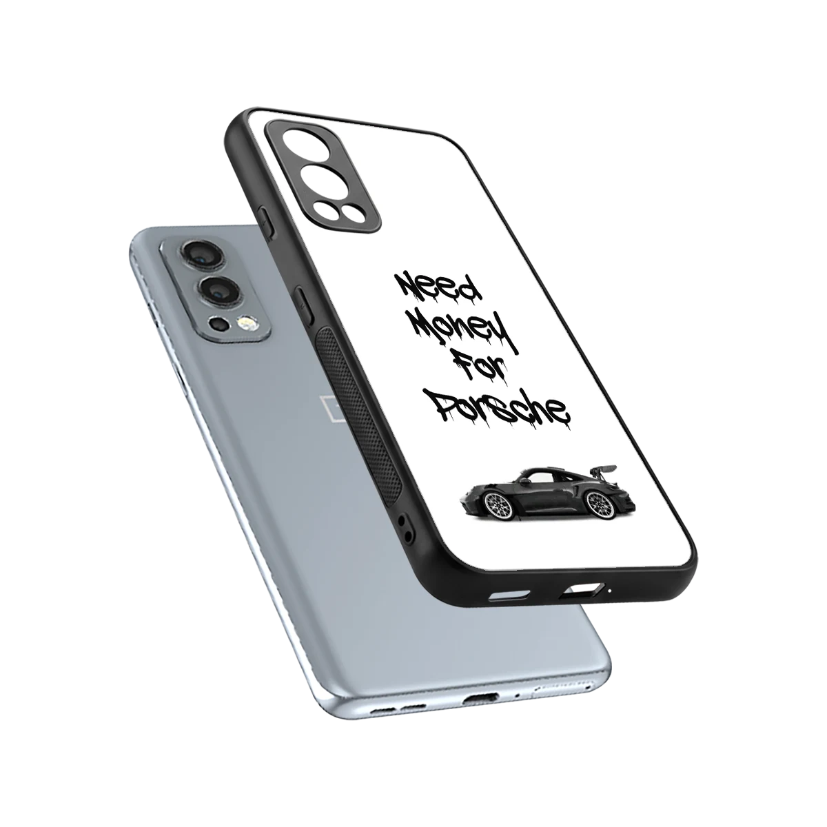 Luxury Hustle sleek oneplus nord 2 cover with tempered glass back and TPU edges
