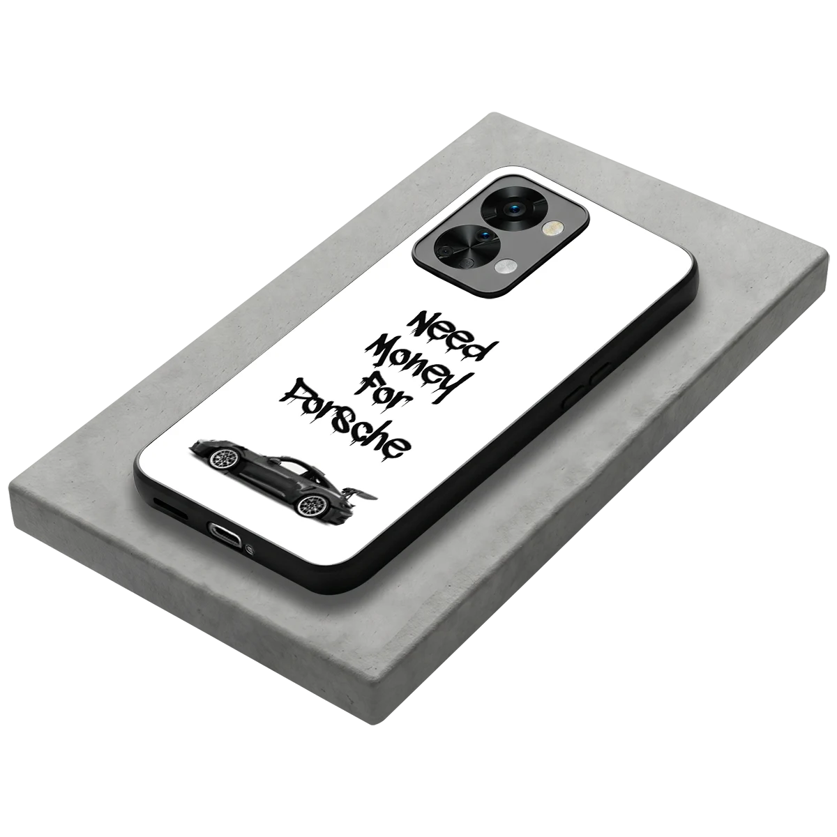 Luxury Hustle stylish phone case for oneplus nord 2t | glossy glass and slim fit