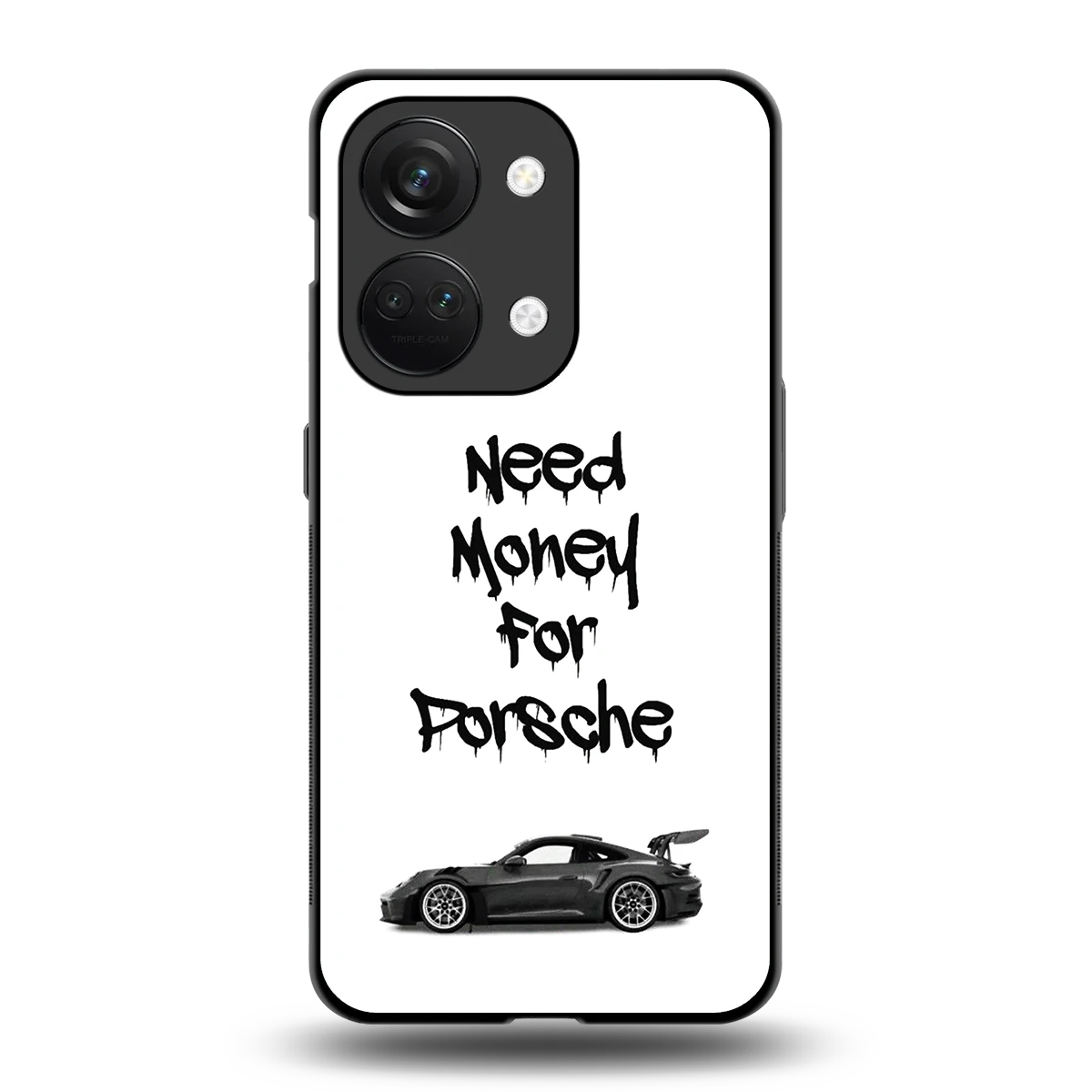 Luxury Hustle back phone cover | glass case for oneplus nord 3