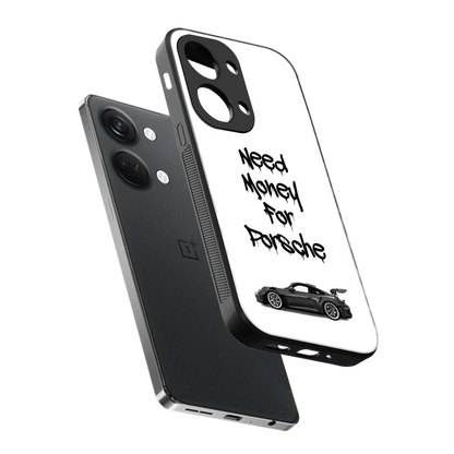 Luxury Hustle sleek oneplus nord 3 cover with tempered glass back and TPU edges