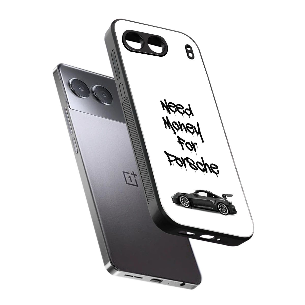 Luxury Hustle sleek oneplus nord 4 cover with tempered glass back and TPU edges