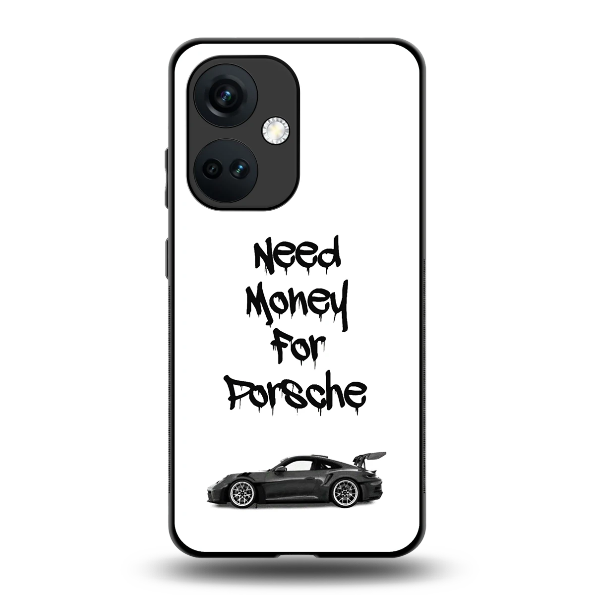 Luxury Hustle back phone cover | glass case for oneplus nord ce 3