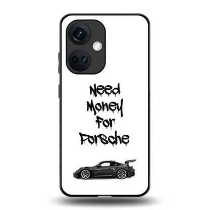 Luxury Hustle back phone cover | glass case for oneplus nord ce 3