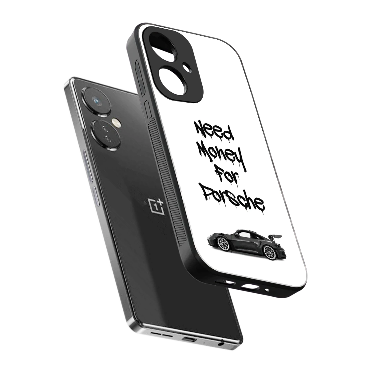 Luxury Hustle sleek oneplus nord ce 3 cover with tempered glass back and TPU edges
