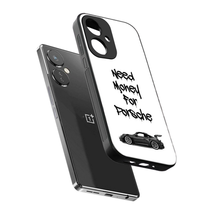Luxury Hustle sleek oneplus nord ce 3 cover with tempered glass back and TPU edges
