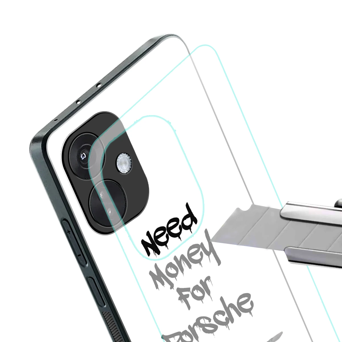 Luxury Hustle stylish phone case for oneplus nord ce 3 | glossy glass and slim fit