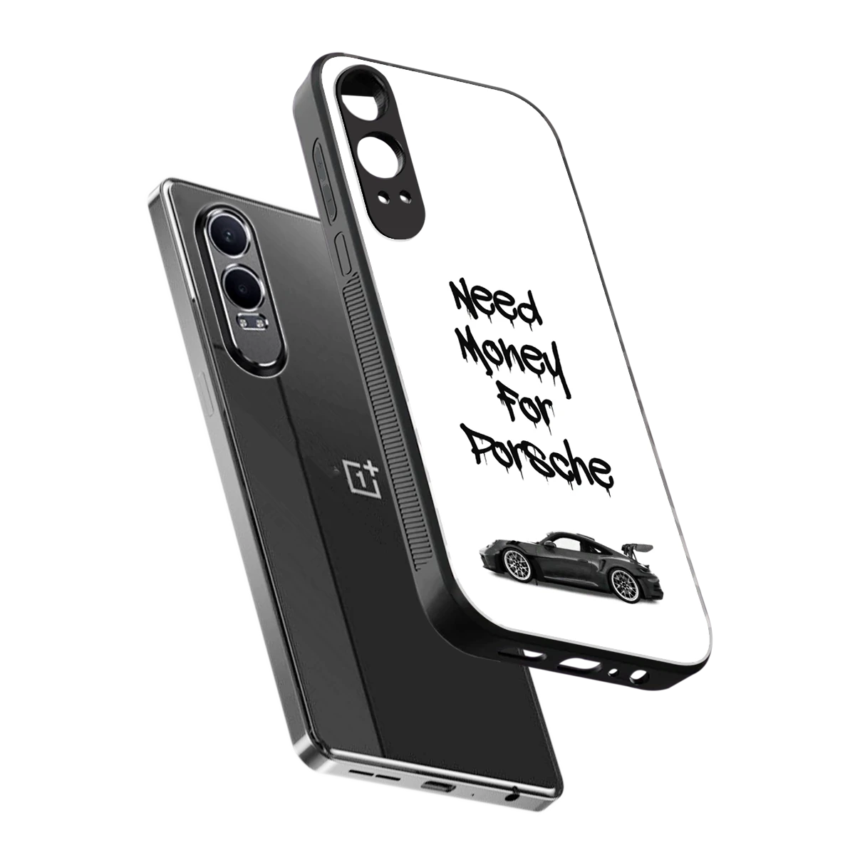 Luxury Hustle sleek oneplus nord ce 4 lite cover with tempered glass back and TPU edges