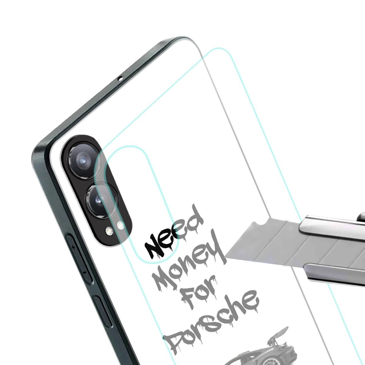 Luxury Hustle stylish phone case for oneplus nord ce 4 lite | glossy glass and slim fit