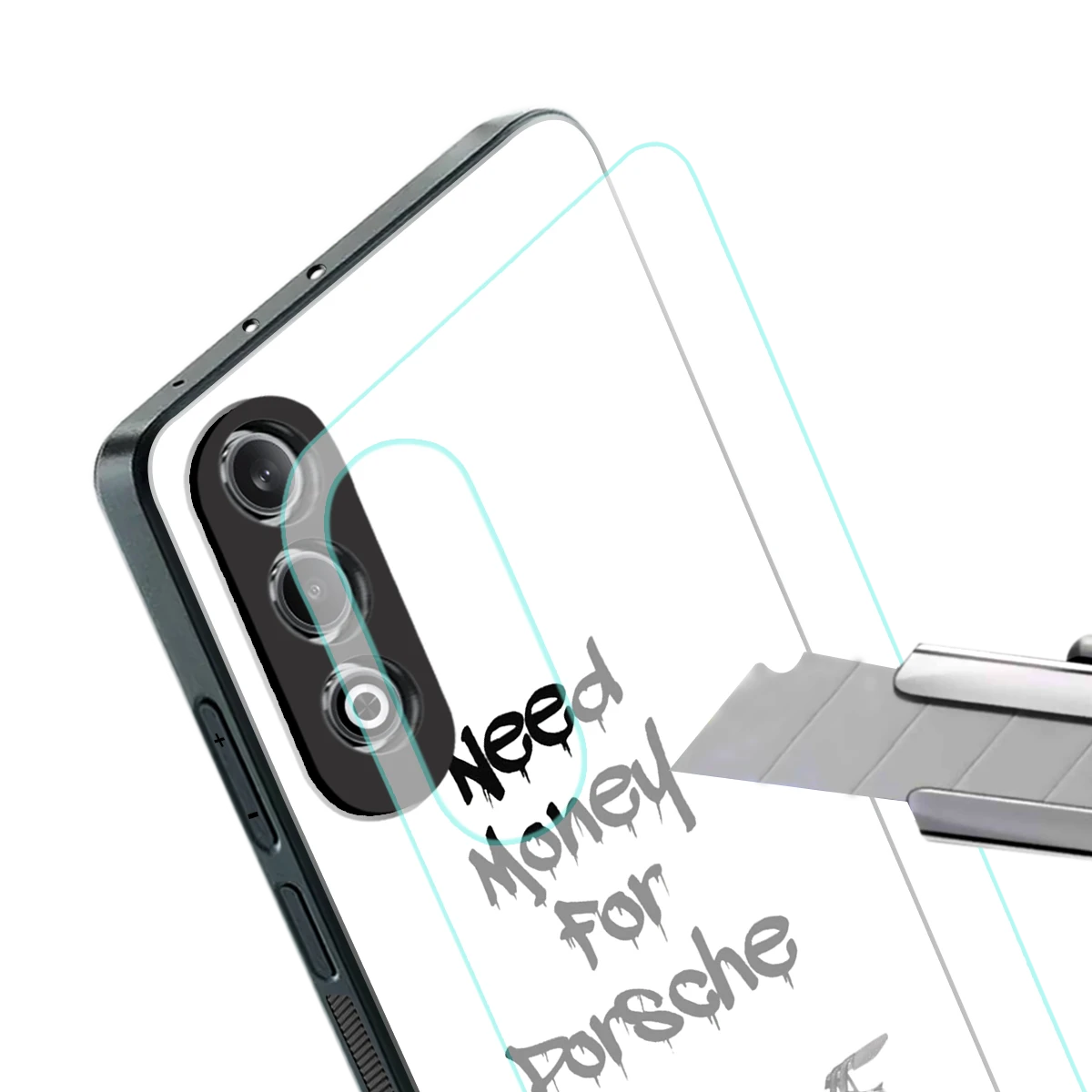 Luxury Hustle stylish phone case for oneplus nord ce 4 | glossy glass and slim fit