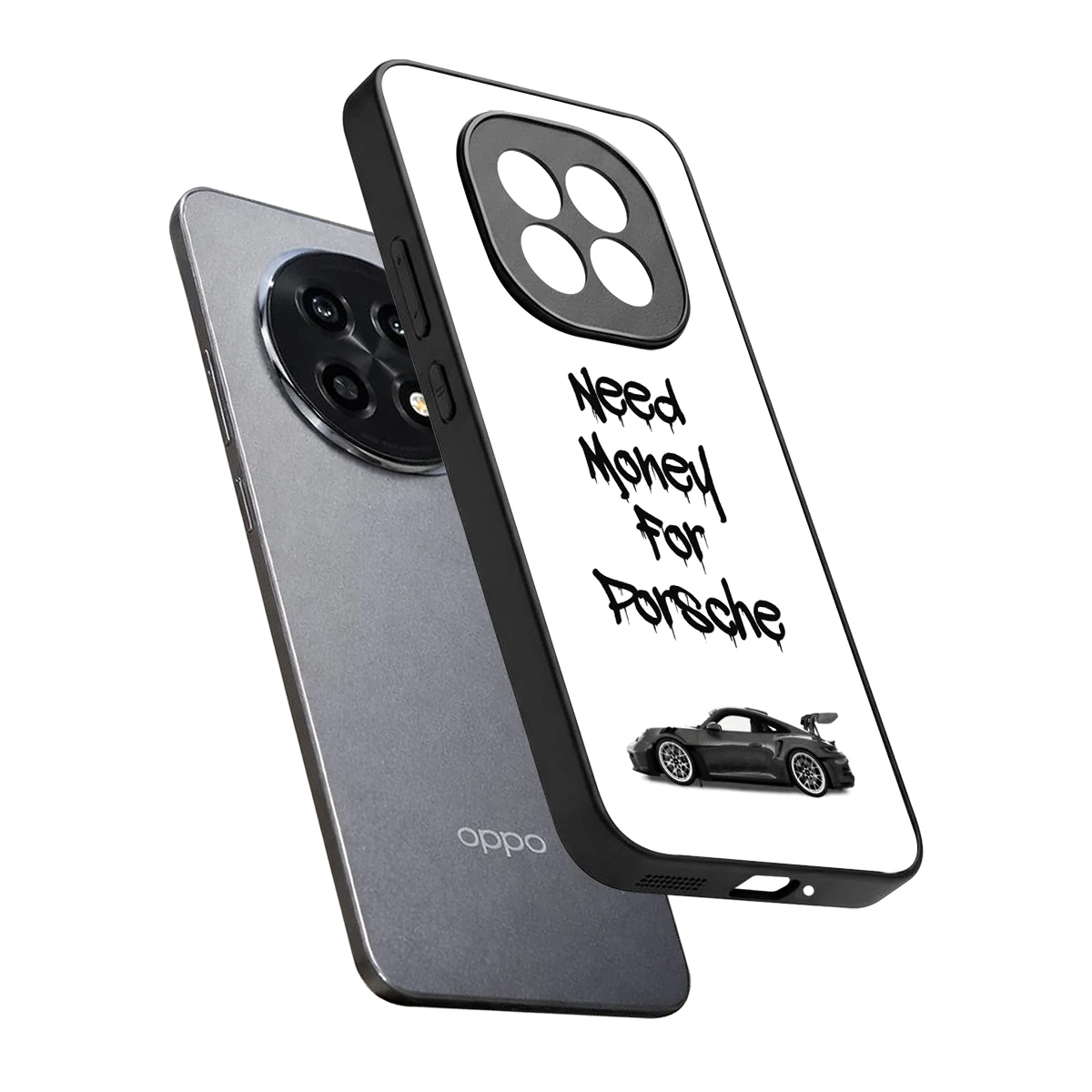 Luxury Hustle sleek oppo f29 pro 5g cover with tempered glass back and TPU edges