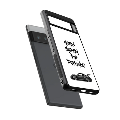 Luxury Hustle sleek google pixel 6 pro cover with tempered glass back and TPU edges